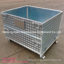 Stackable Galvanized Steel Heavy Duty Wire Mesh Cage with Iron Plate